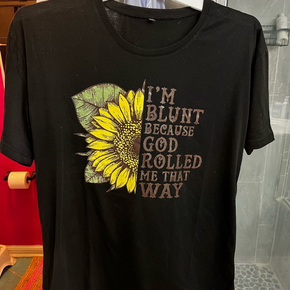 Black Tshirt.  Never worn. Brand new.